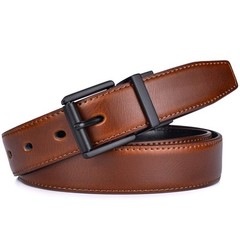 Beltox Men’s Belts Dress Casual Reversible 38-40, Black/Brown W Black Buckle