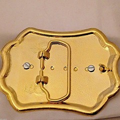 Masonic Symbols Belt Buckle Western Style Black and Gold