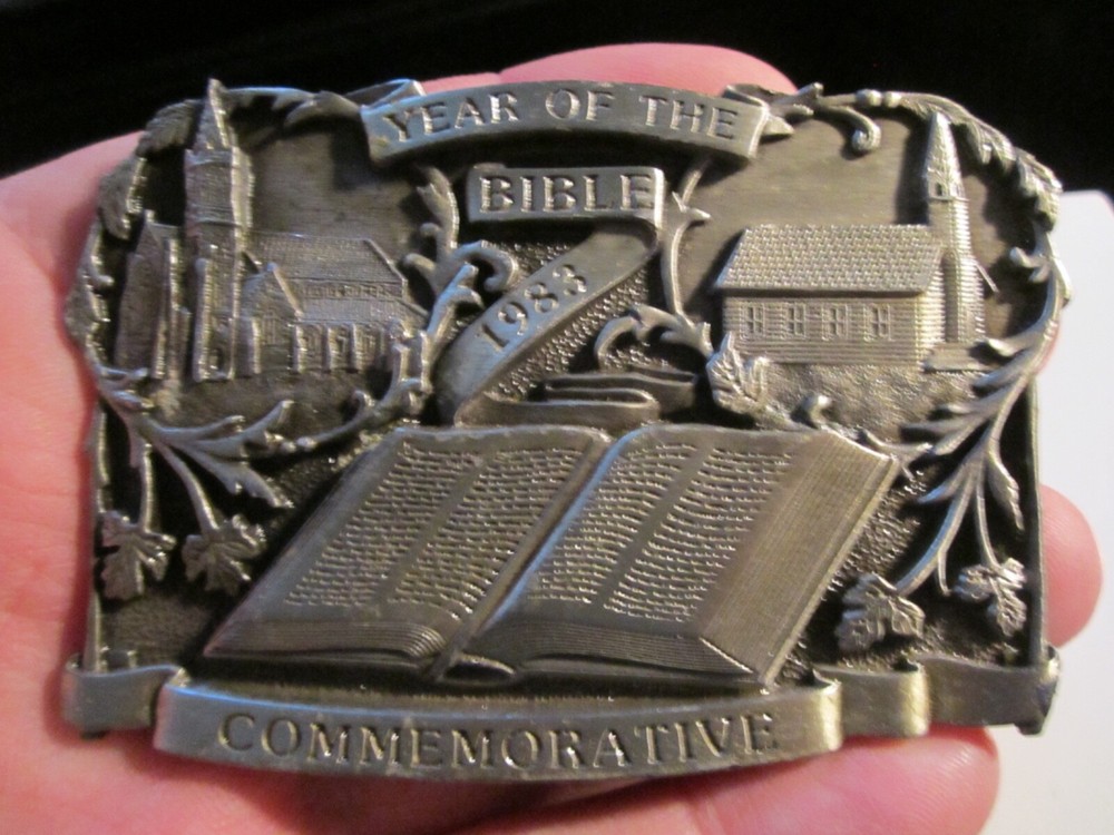 BERGAMOT YEAR OF THE BIBLE THEME BELT BUCKLE LIMITED EDITION 4/10,000- GW-14