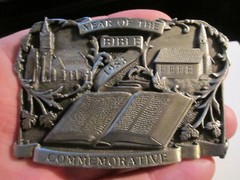 BERGAMOT YEAR OF THE BIBLE THEME BELT BUCKLE LIMITED EDITION 4/10,000- GW-14