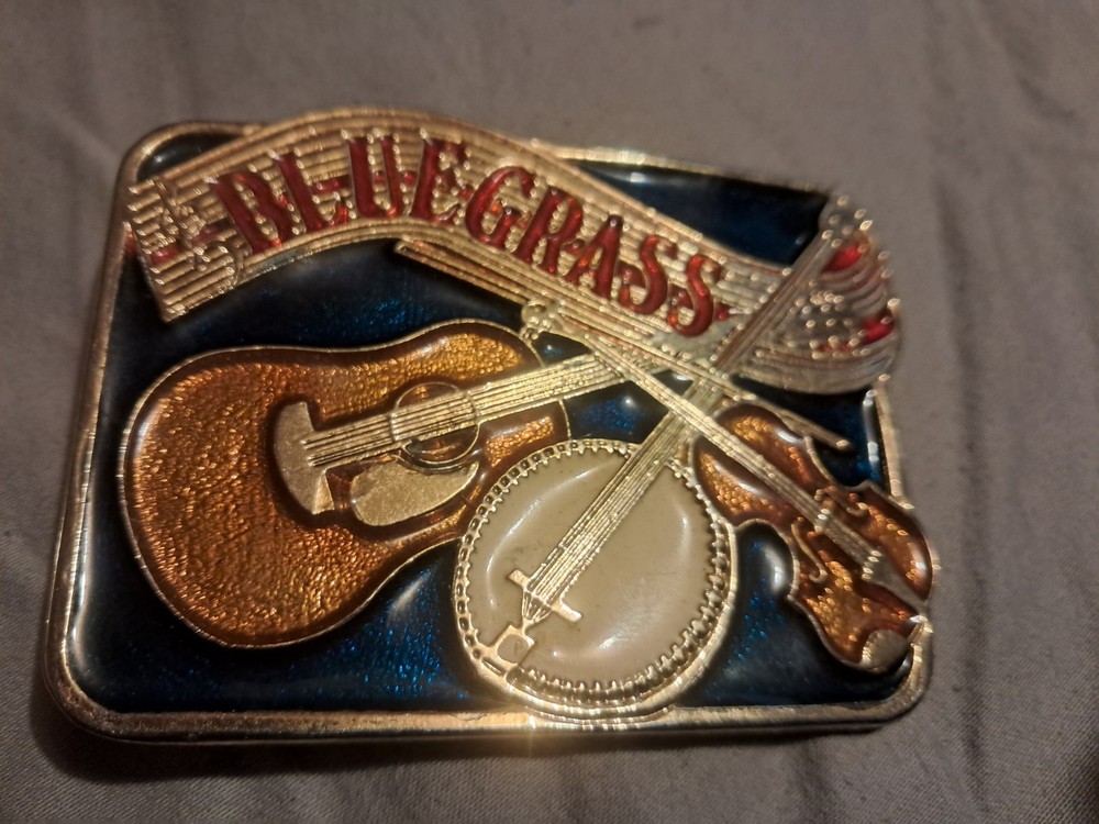 Bluegrass Western Belt Buckle Guitar Banjo Fiddle