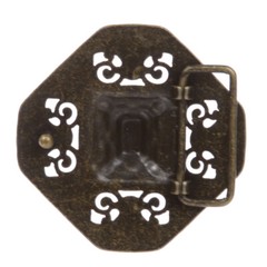 Engraving Hollow Out Perforated Floral Octagonal Rhombic Square Belt Buckl