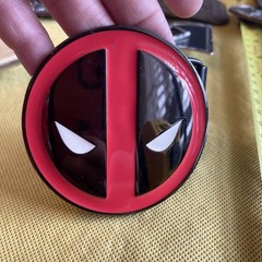 Marvel Heroes Deadpool Graphic Belt Buckle Black Red Clamp Closure Anchor