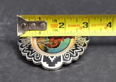 NWOT Horse Cowboy Bucking Bronco Belt Buckle Silver Tone Oxidation Design 4&Prime; G8