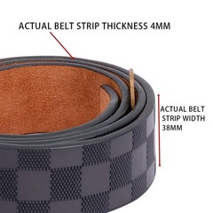 renwoxing Men&rsquo;s Genuine Leather Belt – 3.8cm 40&Prime;-42&Prime; Waist Adjustable, Black