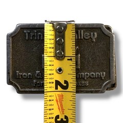 Vintage Hit Line Belt Buckle Trinity Valley Iron & Steel Co Gray Pewter