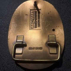 Vintage WAL-MART Transportation 1987 Safety Award Solid Brass Buckle 12 Yr