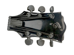 Guitar Head Stack Tuning Keys Black Enamel Cutout Belt Buckle by Jean&rsquo;s Friend