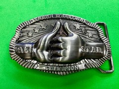 Thumb Wrestling All-Star Champion Trophy Award Belt Buckle New Condition
