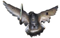 Large Vintage Solid Bronze Eagle Belt Buckle – Hand Cast Bronze Buckle, 16…