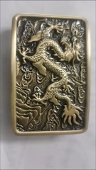 40mm Fashion Men&rsquo;s Luxury Pure Brass Zodiac Dragon Leather Belt Buckle Width