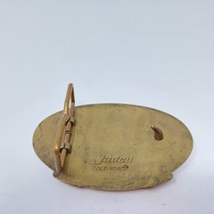 VTG California Farmer Magazine Belt Buckle 130th Aniversary 1984 Brass Jadco 80s