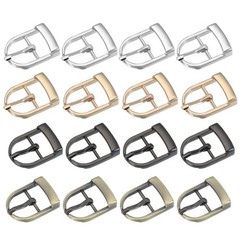 16Pcs 0.7&Prime; Single Prong Belt Buckle Roller Buckle Black/Silver/Light Gold/Brown