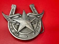 Lucky Star In Horseshoe Vintage 2004 Cutout Great American Products Belt Buckle