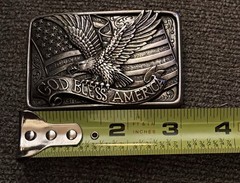 Nocona God Bless America Buckle American Flag Belt Buckle 37015 NEW