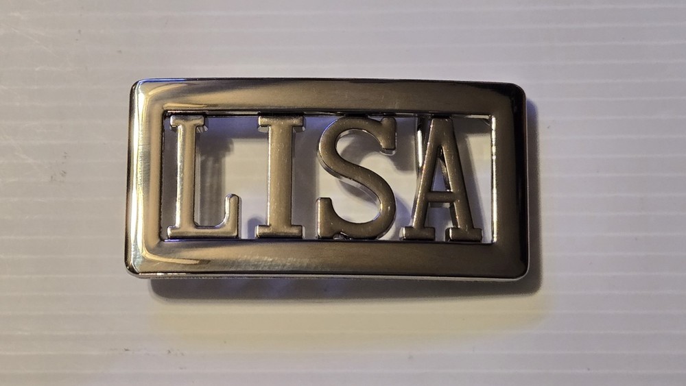 LISA Custom Personalized Name Belt Buckle -Put your name or word on Buckle