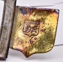 UNUSED Gold Plate on Sterling Silver B Kieselstein-Cord STAR & MOON Belt Buckle