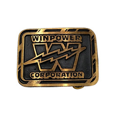 Vintage Winpower Corporation Solid Bronze DynaBuckle Metal Belt Buckle