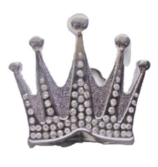 Papa Crown Belt Buckle Feathers Silver Metal Rhinestone High-end Fashion Quality