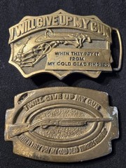 1 Baron Buckle Solid Brass Western Belt Buckle Antique Finish Fits 1.75in