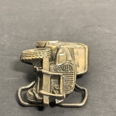 Vintage 70S Jeep Wrangler Brass Belt Buckle Made In USA M.B.C.I