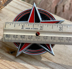 Great American Product 2002 Belt Buckle Star in Circle Pure Pewter Black Red