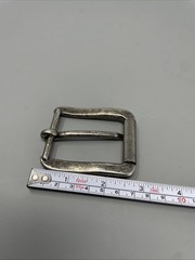 Heavy Duty Vintage Silver Single Prong Roller Leather Belt Buckle For 40MM Strap