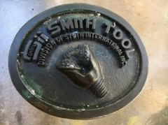 SMITH TOOL Division of Smith International Inc Brass Drill Bit Belt Buckle Vtg