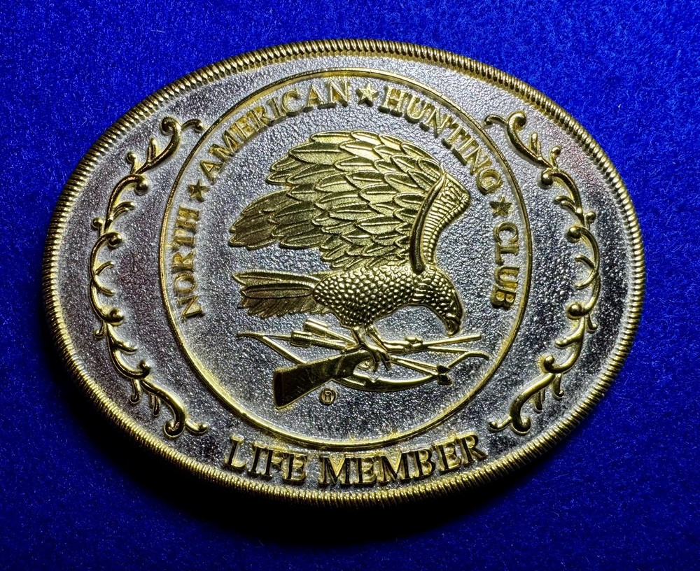 North American Hunting Club Life Member 2-Tone Belt Buckle
