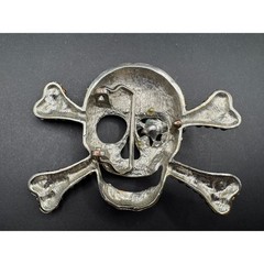 Pirate Skull Head Crossbones with Rhinestone Accent Gothic Punk Belt Buckle