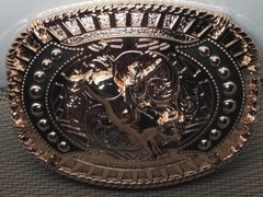 BULL RIDING COWBOY Western Belt Buckle Hebilla Vaquera Con Toro