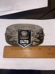 Call of Duty MW3 Modern Warfare ELITE Black Ops II Skull Logo Game Belt Buckle