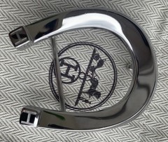Hermes Buckle Waist Belt 38mm Plated Silver Hermès Fer à Cheval horseshoe-shaped