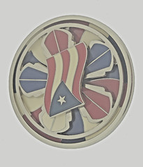 Puertorriqueñas Puertorriqueños Puerto Rico USA Flag Belt Buckle Vintage Spinner