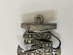 Stewed Screwed and Tattooed 2002 Anchor Belt Buckle