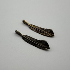 Brass Feather Charm,Necklace DIY Pendants,Keychain Charm lot