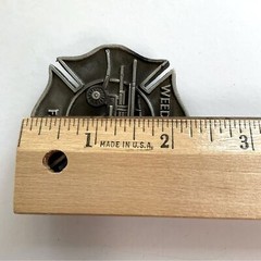 WEEDSPORT (NY) Fire Department Belt Buckle Pewter USA 🇺🇸 Vintage 1978