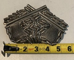Dual Gun With Bullets Belt Buckle With Back Slot