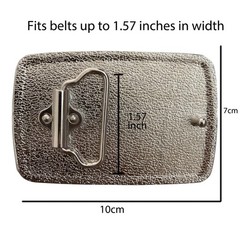 LKKLUYIC Western Belt Buckles for Men Cowboy Buckle Large, Silver