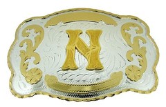 New Men Women Initial Letter A B C D G J K L M R S T W Belt Buckle Rodeo Western