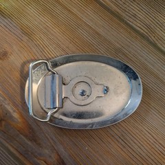 Vintage Silver and Gold Tone Running Horse Themed Belt Buckle
