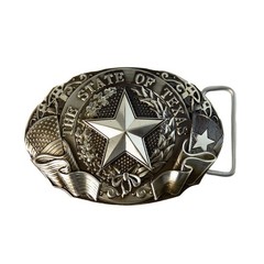 German silver Texas State belt buckle, Texas star, American cowboy, Rodeo buckle