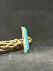 Native zuni inlay sleeping beauty Turquoise Sterling Silver Belt Buckle stamped