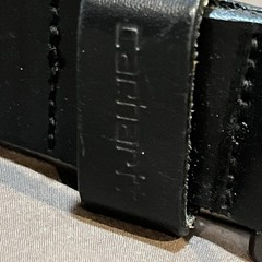 Carhartt Leather Brown Belt Mens Sz 44 Buckle Distressed English Bridle