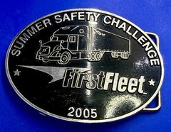 Summer Safety Challenge First Fleet 05 Driver Truckers Safety Award Belt Buckle