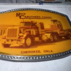Vintage Rick Caruthers Construction Okla BELT BUCKLE
