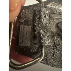 Vintage Monster Truck 4×4 Off Road SUV Belt Buckle Silver Tone 3D Relief 1988