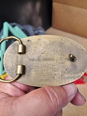 Ruger Solid Brass Western Belt Buckle for Men Bronze Brown Red 1.5in