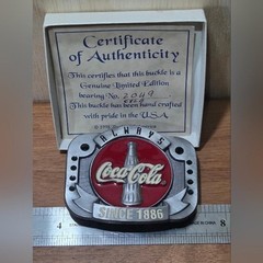 Limited Edition Coca-Cola « Always Since 1886 » Belt Buckle | #2049 | Box & COA
