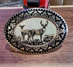 Western Belt Buckles Mens Deer